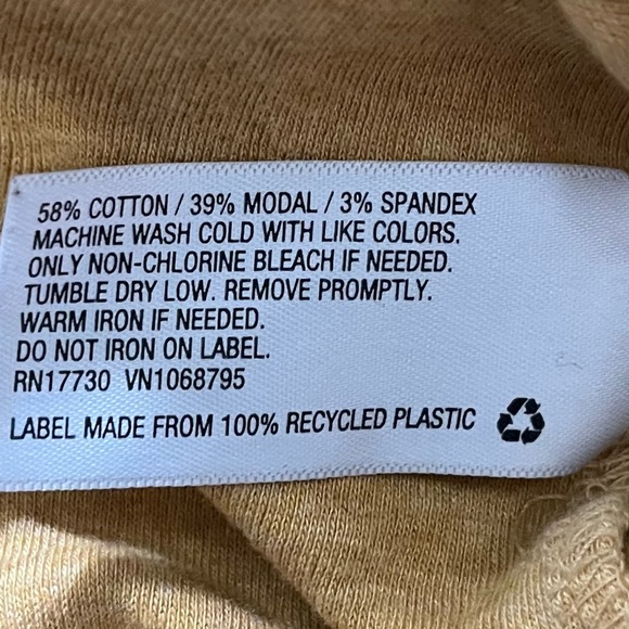 A New Day mustard color, crew-neck long sleeve top - Picture 2 of 5